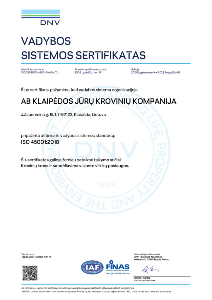 ISO 45001 lt